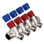 Коллектор распределительный 3/4'' F/M с выходом на 4 вентиля 1/2'' M