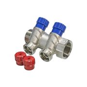 Коллектор распределительный 3/4'' F/M с выходом на 2 вентиля 1/2'' M