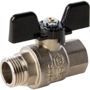 Кран шаровой для воды STOUT полнопроходной ручка-бабочка 3/4