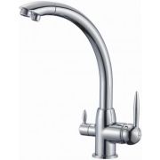 Смеситель для кухни SAVOL S-L1699, монокомандный 2в1 с выходом питьевой воды из фильтра