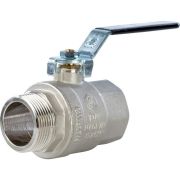 Кран шаровой для воды STOUT никель, полнопроходной ручка-рычаг 1