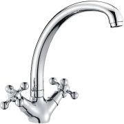 Смеситель для раковины HAIBA HB4719 двухручковый, латунь