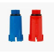 Набор цветных удлиненных заглушек 1/2'' (компл. 2 шт.) (100/1) (синий/красный)