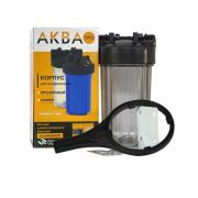 Фильтр воды магистральный АКВА усилен. PET 10« (Big Blue), резьба 1» латунь, 403