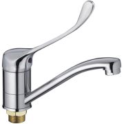 Смеситель для раковины локтевой HAIBA HB4554-2 однорычажный, латунь, (хирургический)